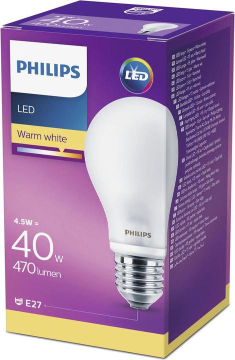 Produktbild Philips Lampe A60 (E27, 4.50 W, 470 lm, 1 x, F)