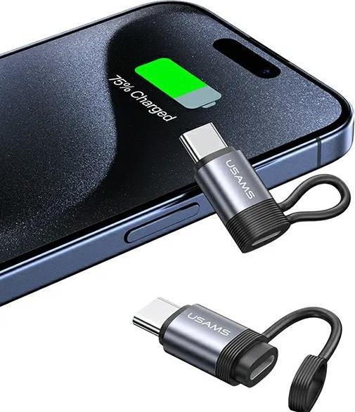 Image du produit Usams Adaptateur AU17 Lightning - USB-C 30W stalowy/aluminium SJ677LN01 (US-SJ677) (USB Type C, Lightning)