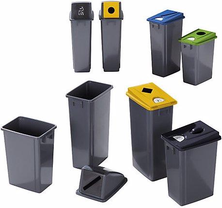 Produktbild Probbax Kunststoff-Wertstoffsammler, Volumen 80 l, grau mit Schwingdeckel (80 l)