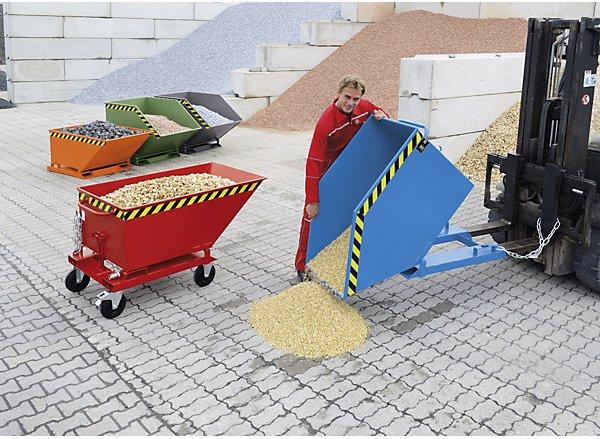 Immagine prodotto eurokraft pro Contenitore ribaltabile con meccanismo di chiusura, struttura bassa, capacità (400 l)