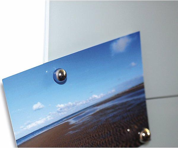 Actual product image Maul Spherical magnet, light silver, Ø 10 mm, pack of 16. (4 x)