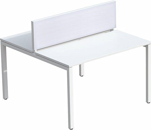 Produktbild Paperflow Tischtrennwand für Teamschreibtische, Breite 1200 mm, Bezug weiss (120 x 33 cm)