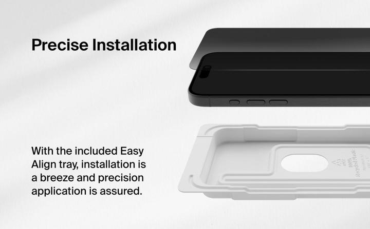 Actual product image Belkin Screen Force Invisiglas (1 Piece, Apple iPhone 16 Pro)