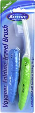 Actual product image Beauty Formulas Active Oral Care - Voyager Folding Travel Brush Travel Toothbrush Medium 2Pcs. (2 x)