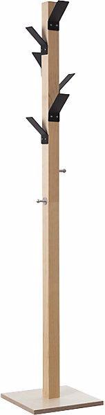 Paperflow Portemanteau sur pied, bois massif, couronne noire.