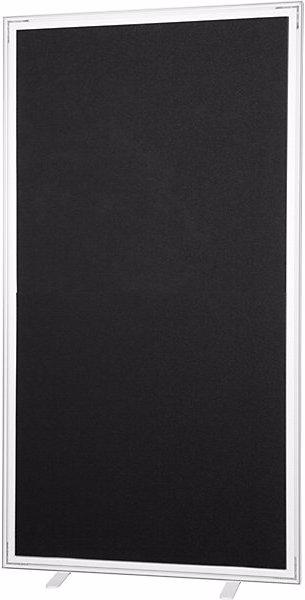 Actual product image Paperflow easyScreen partition, single colour, with soundproofing, black, width 1600 mm.