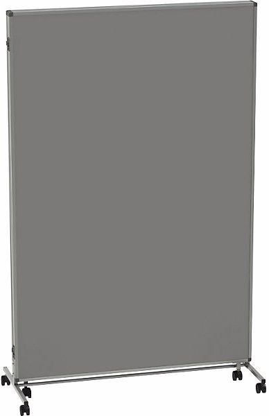 Actual product image eurokraft basic Presentation board, folding and mobile, HxWxD 1905 x 3640 x 50 mm, light grey. (190.5 x 364 x 50 cm)