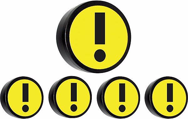 Actual product image smiT ATTENTION round magnet, Ø 35 mm, pack of 10, yellow.