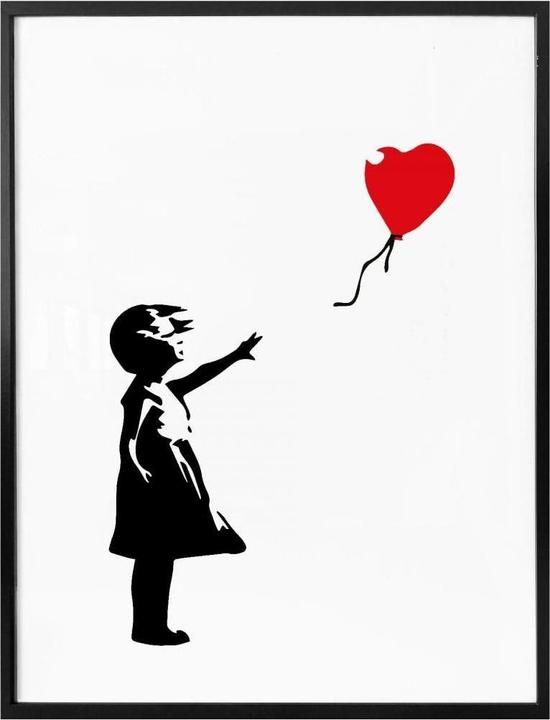 Produktbild Trenddeko Poster Banksy – Girl with the red ballon 24 x 30 cm, Papier (24 x 30 cm)