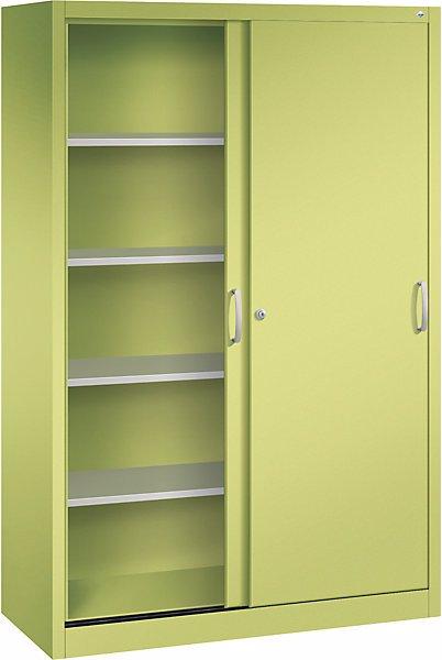 Actual product image C+P ACURADO sliding door cupboard, 4 shelves, HxWxD 1950 x 1200 x 500 mm, viridian (120 x 50 x 195 cm)