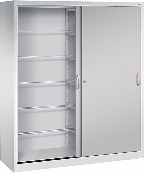 Produktbild C+P ACURADO Schiebetürenschrank, 12 Pendelstangen, 1950x1600x500, l.grau/weissalu (160 x 50 x 195 cm)
