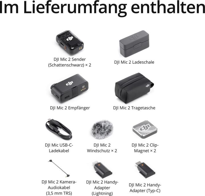 Produktbild DJI Mic 2 (2 TX + 1 RX + Charging Case)