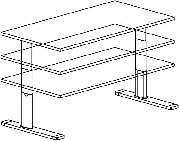 Actual product image Hammerbacher UPLINER-K - Desk, electric height adjustment, 640 - 1290 mm, WxD 1200 x 800 mm (1200 x 800 x 640 mm)