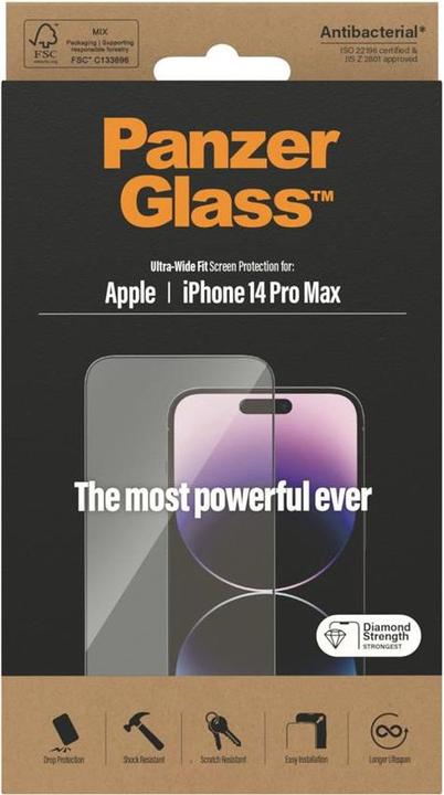 Immagine prodotto PanzerGlass Vestibilità ultra-ampia (1 Pezzo/i, Apple iPhone 16 Pro Max)
