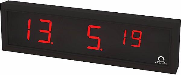 Produktbild Bürk LED-Digitaluhr, HxBxT 118x423x39 mm, schwarz, rote LED