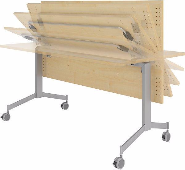 Produktbild Hammerbacher Klapptisch, mobil, HxBxT 750x1600x800 mm, Eiche-Dekor (1600 x 800 x 750 mm)