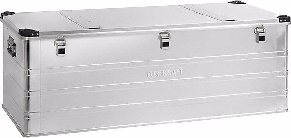 Produktbild eurokraft pro Aluminiumbehälter INDUSTRY mit Stapelecken, 400 l, Aussen-LxBxH 1532x585x514 mm