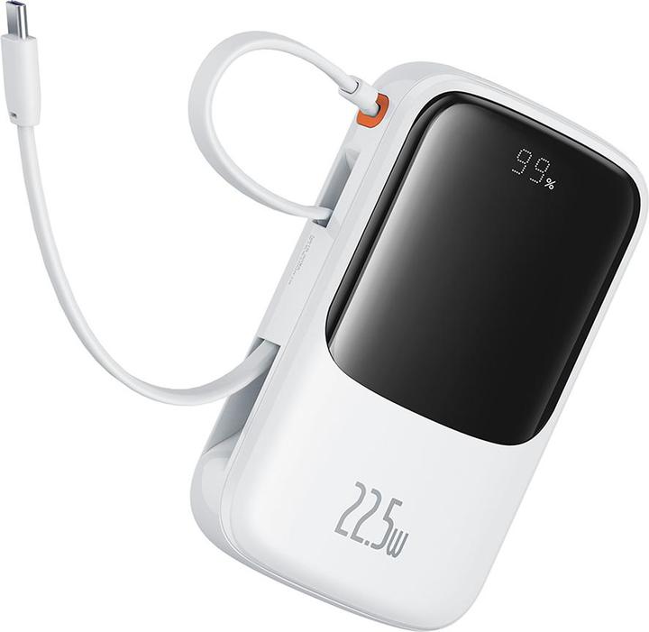 Actual product image Baseus Qpow Pro+ Power Bank 22.5W 10000mAh USB-C - White (10000 mAh, 22.50 W)
