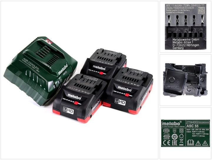 Metabo Basis-Set 3 X LIHD 4.0 AH (18 V)