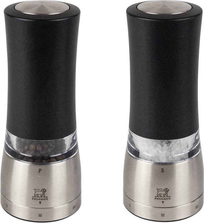 Actual product image Peugeot - 16 cm Electric salt and pepper mill DAMAN U'SELECT Zirlion black (Pepper, Salt)