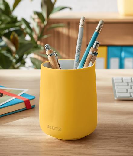 Actual product image Leitz Pencil case Cosy 53290019 yellow 92x92x138mm