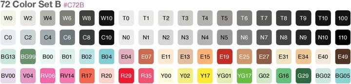 Produktbild Copic Set 2 (Mehrfarbig, 7 mm, 72 x)