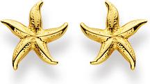 Natsumi Schmuck Ohrstecker Seestern Gold 18K/750 (750/18 K Gelbgold)