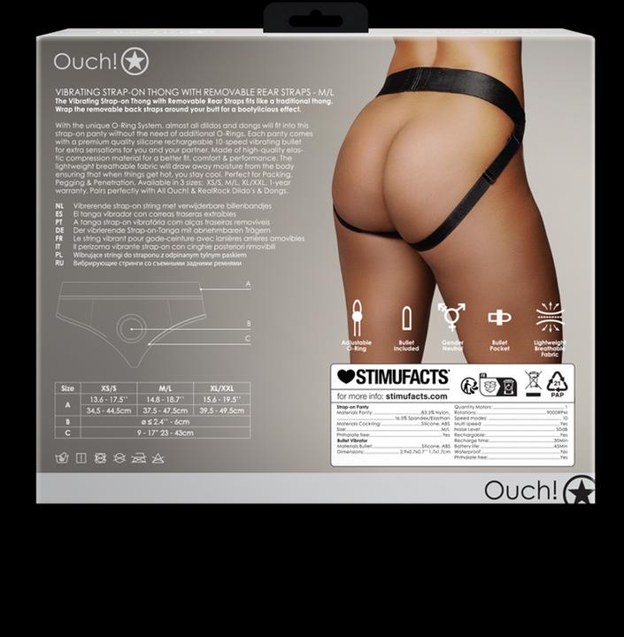 Productafbeelding Ouch! Vibrerende string - verwijderbare bandjes - M/L (M/L)