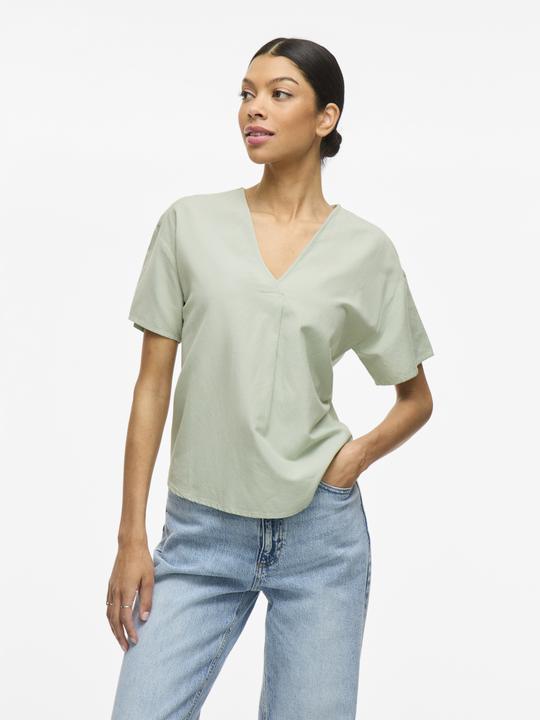 Actual product image Vila V-Ausschnitt Oberteil mit kurzen Ärmeln (40)