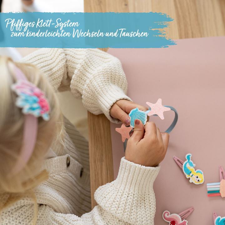 Produktbild Papierdrachen Haarschmuck Set – Haarreif mit Patches – Eisprinzessin
