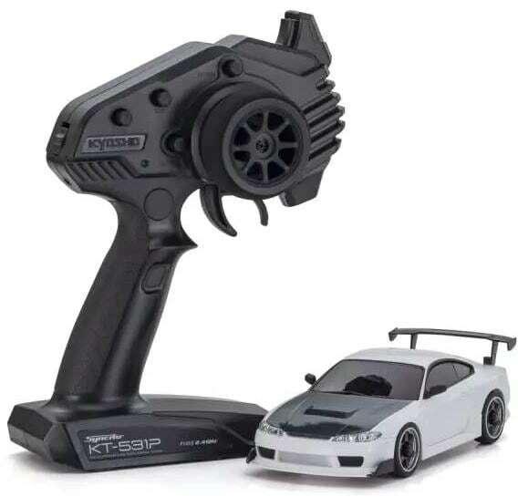 Image du produit Kyosho Mini-Z MA020 Nissan Silvia S15 GT 1:27, Blanc, ARTR (Presque prêt à être conduite)