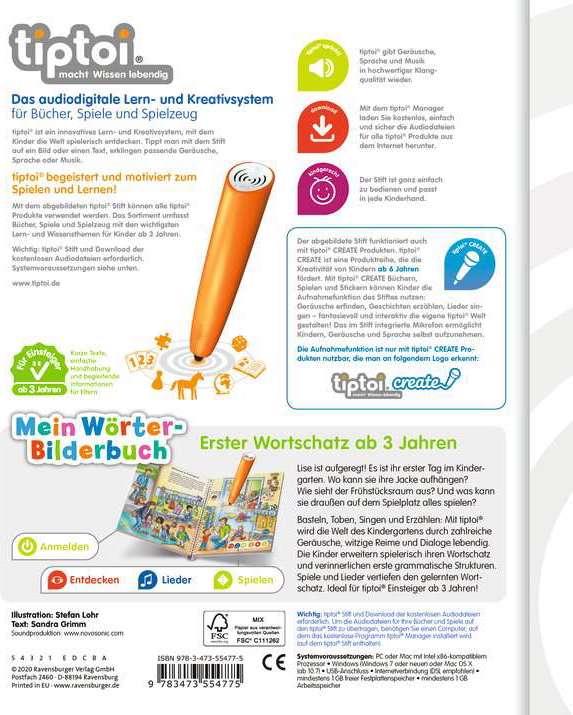 Produktbild tiptoi Wörter-Bilderbuch Kindergarten (Deutsch)