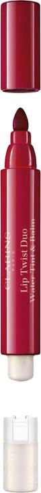 Actual product image Clarins Lip Twist Duo Water Tint & Balm (01 Red Sunset)