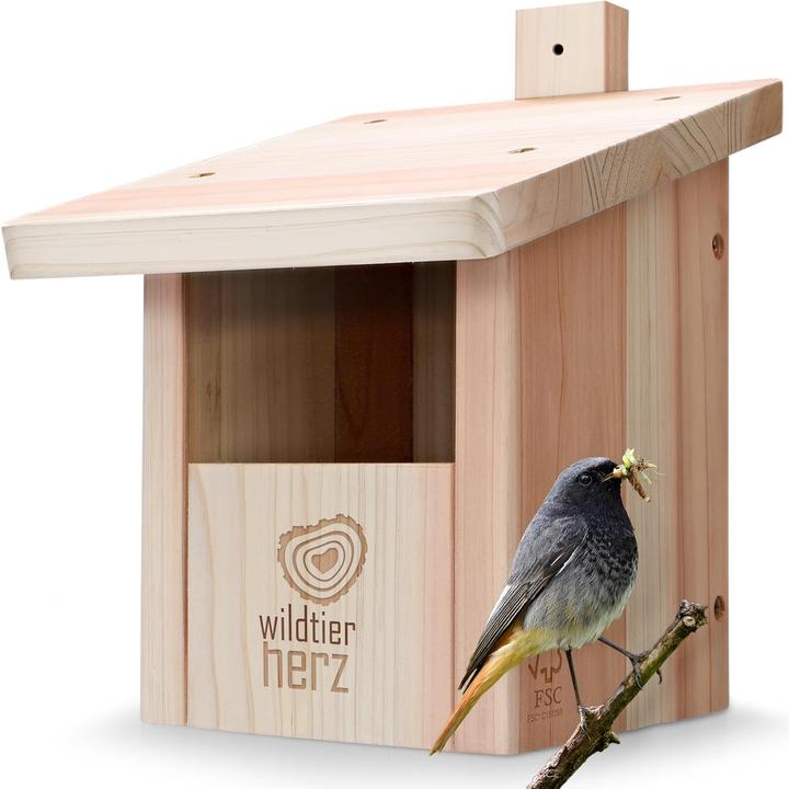Wildtier Herz Nistkasten für Rotschwänzchen, Rotkehlchen