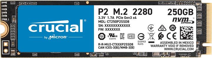Actual product image Crucial P2 (250 GB, M.2 2280)