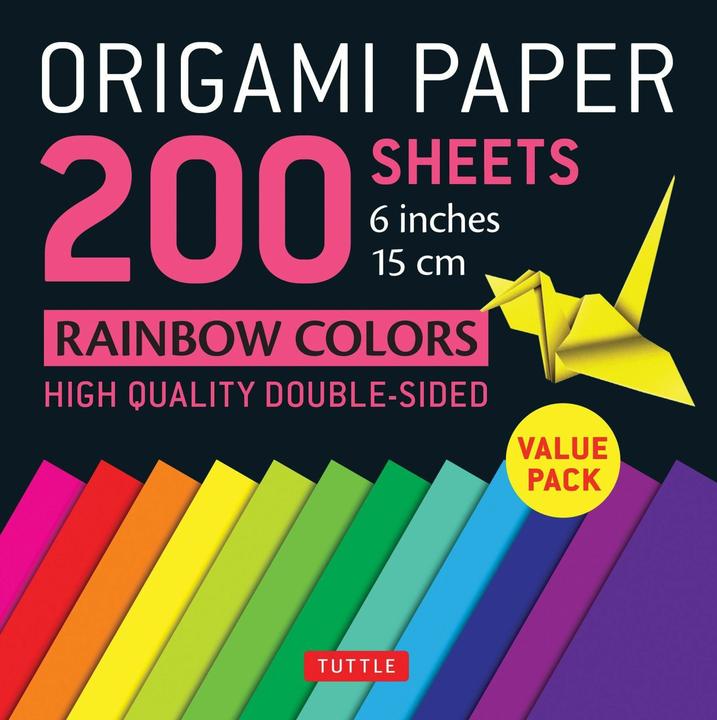 Produktbild Origami Paper 200 Sheets Rainbow Colors 6 inches (200 x)