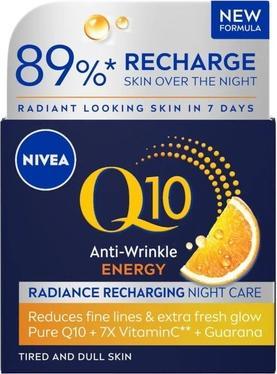 Immagine prodotto NIVEA Q10 Energy Recharging Night Cream, Crema notte, Donna, Pelle universale, Viso, Anti-oscurità, An (50 ml, Crema notte)