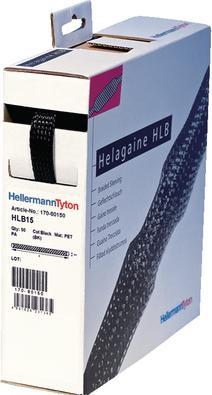 Produktbild HellermannTyton Geflechtschlauch 40mm Bereich 18-54mm sw (Kabelschlauch, 1000 cm)