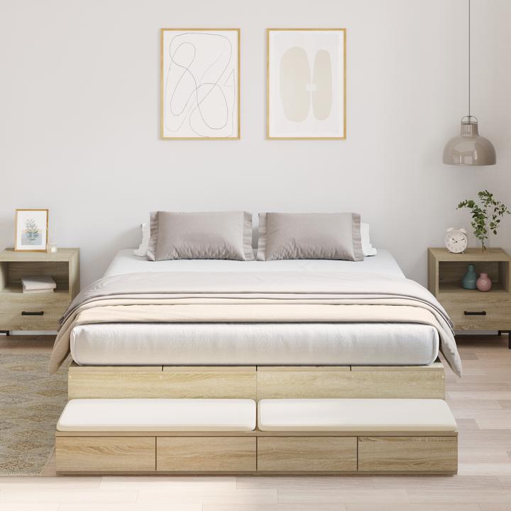 Produktbild VidaXL Storage Bed Frame Sonoma Oak 160x200 cm (160 x 200 cm)
