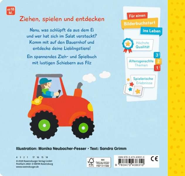 Actual product image Ravensburger Pull and play book: On the farm (German, Sandra Grimm)