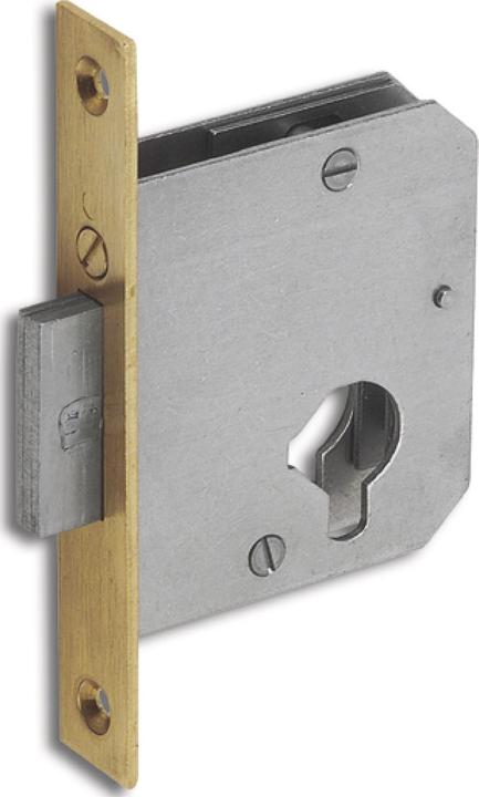 Produktbild Junie 2863 Zylinder-Einsteckschloss, Dornmass 30 mm, Stahl blank, Stulp Messing