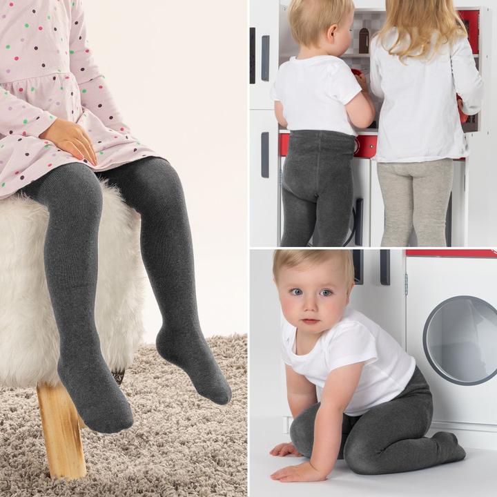 Produktbild La Loona LaLoona Baby-Strumpfhosen Strumpfhose 2er Pack - Dunkelgrau - (74/80)