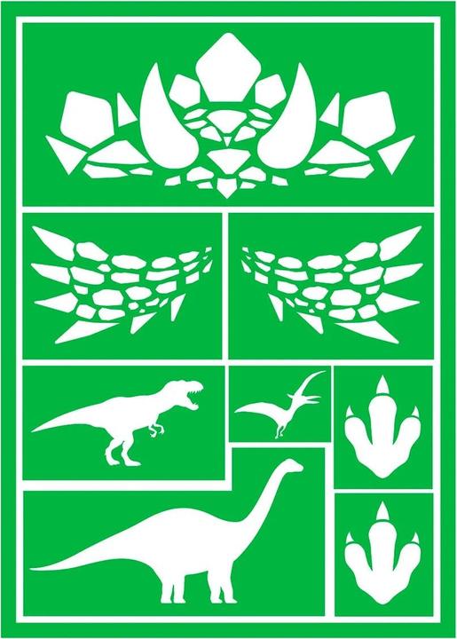 Energie-Label Fiesta Dino Schmink Schablone 14x20cm