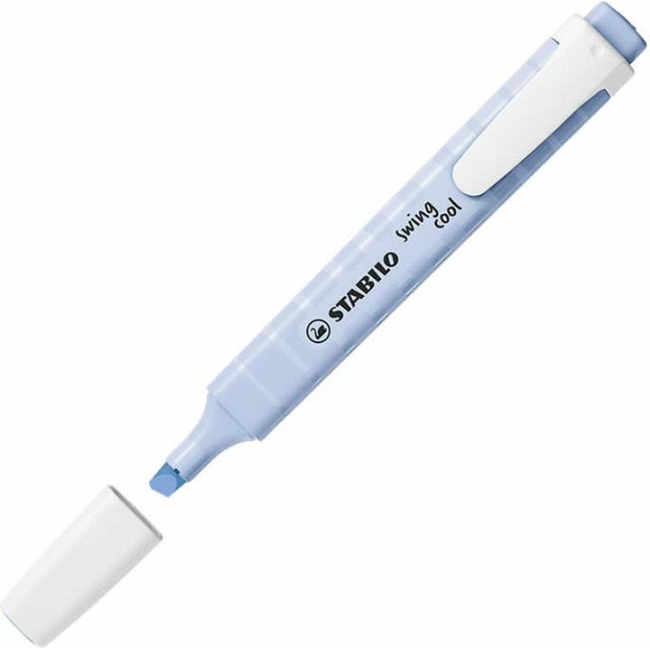 Produktbild STABILO Textmarker - swing cool Pastel - 10er Pack - Wolkenblau (Wolkenblau, 4 mm, 1 x)