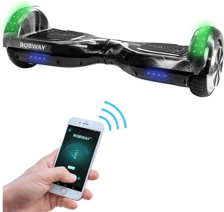 Produktbild Robway Hoverboard W1 E-Balance Board Scooter Elektro Roller Smart Self Balance (Dark Matter)