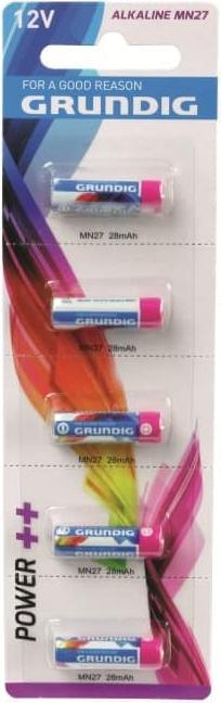 Actual product image Grundig Special battery 27 A alkaline-M (5 pcs., A27, 28 mAh)