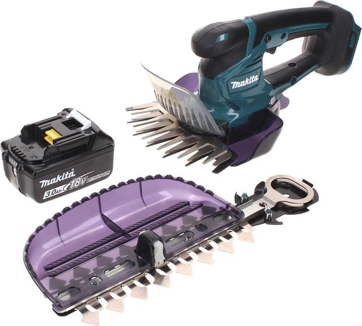Produktbild Makita DUM 604 F1X Akku Grasschere 18 V mit Gras- und Strauchscherblatt + 1x Akku 3,0 Ah - ohne (Akkubetrieb)