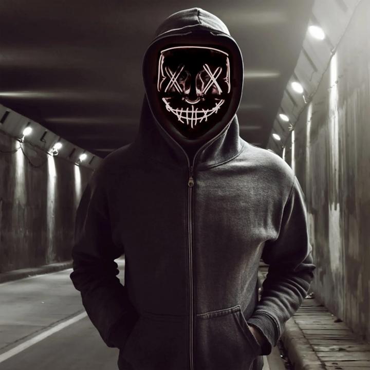 Image du produit Out of the blue LED Horror Maske White