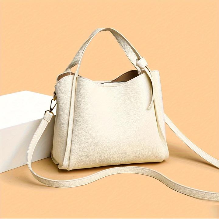 Only-Bags.Store Chic Solid Color Bucket Bag - Vielseitige Crossbody & Schulter Handtasche mit verstellbarem Riemen
