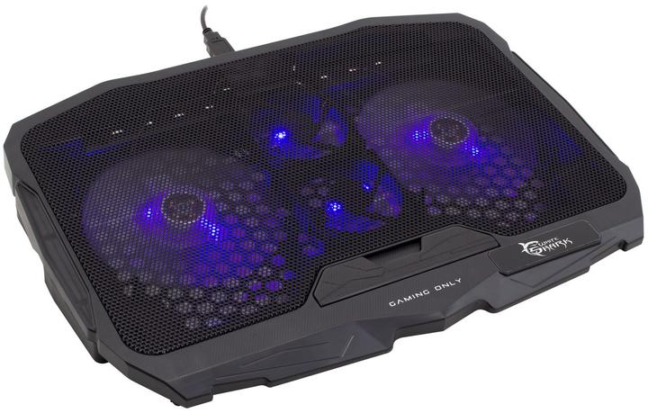 Actual product image Cooling stand for laptop Shark Ice Warrior, up to 17.3 ", 4 fans, blue backlight